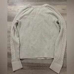 Thick, warm cable knit sweater White Size M thumbnail 2