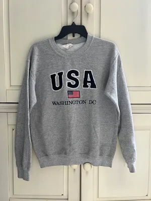 Gildan USA GREY Sweatshirt thumbnail 1