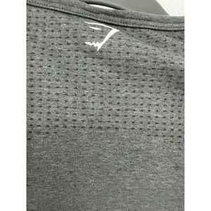 Gymshark Crop Top Vital Seamless 2.0 Large Grey Long Sleeve Thumbhole Activewear thumbnail 7