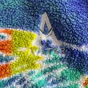 Teal and blue Colorful Fleece Hoodie sweater avatar pandora disney washed thumbnail 5