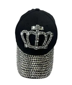 Something Special Women's Jeweled Adjustable Hat Black thumbnail 1