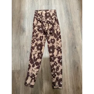 OFFLINE by Aerie Real Me High Rise 7/8 Leggings Brown Floral Print‎ Small thumbnail 2