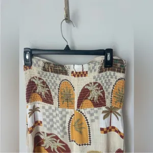 NWT paper heart Strapless Palm Print Maxi Dress size XL thumbnail 7