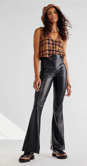 Free People x Blank NYC Leather Faux Pants thumbnail 1