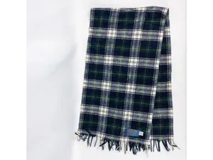 Pendleton Vintage Green Plaid Wool Scarf Unisex Men Women US thumbnail 10