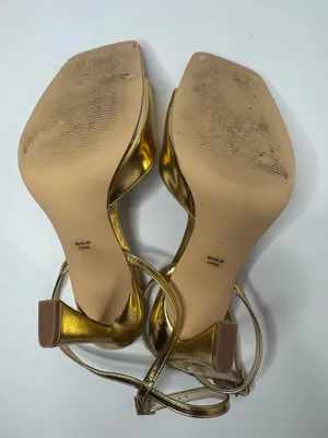 QIY Gold Metallic Stiletto Heels Women's Size 9 thumbnail 8