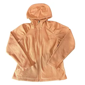 The North Face‎ Womens Full Zip Fleece Hoodie Jacket Peach Tan Size Medium thumbnail 2
