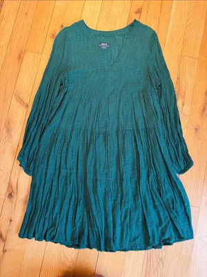 Maeve by Anthropologie Amber Tiered Tunic Dress Medium - C1-327 thumbnail 3