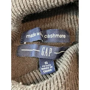 Gap Brown Pullover Soft Turtleneck Sweater Bishop Sleeve Cashmere Blend S thumbnail 6