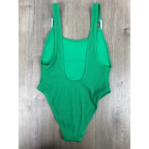 Aerie Green Crinkle Birthday Scoop Back Cheekiest One Piece Swimsuit Sz.M NWT thumbnail 12