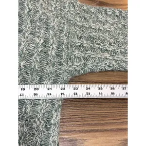 Vintage 90s All Points Green Marled Silk Blend Textured V Neck Sweater M thumbnail 11