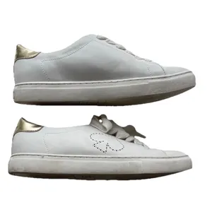 KATE SPADE Angelise White Gold Leather Lace Up Low Top Sneakers Size 8B thumbnail 10