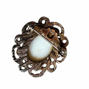 Vintage Portrait Brooch Victorian Lady Cameo thumbnail 7