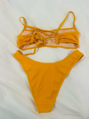 PacSun LA Hearts Bikini Set Yellow thumbnail 2