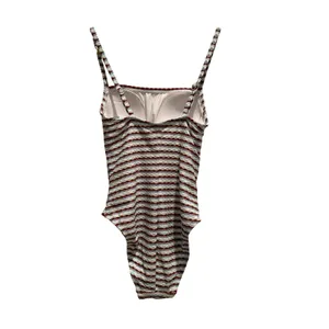 Shade & Shore Womens Striped Textured One Piece Swimsuit XS NWT Beach Vacation thumbnail 3