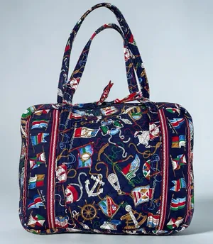 VTG Vera Bradley Regatta 1994 Quilted Shoulder Tote Bag Nautical USA Retired thumbnail 1