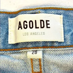 Agolde Lana Slice Jeans Wide/Straight Leg High Rise Light Blue Denim 28 thumbnail 6