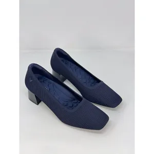 VIVAIA Melody Pro Heels Blue Square Toe Chunky Block Slip On Pumps 37.5 US 7 thumbnail 3