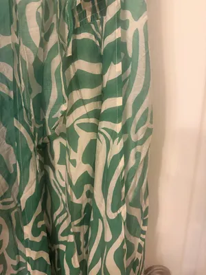 Very Classy Green Zebra-Print Halter Wide-Leg back less Jumpsuit by Lime Lush! thumbnail 6