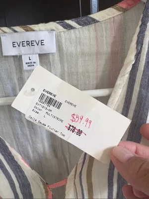 NWT EVEREVE Calla Gauze Flutter Sleeve Top Size Large thumbnail 3