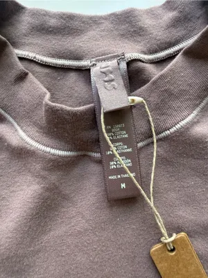 NWT Skims Stretch Cotton Jersey Mock Neck Tank In Umber Size Medium thumbnail 3