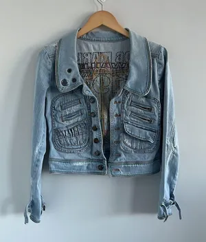 Bob Marley and the wailers embroidered Jean jacket june 18 1978 thumbnail 1