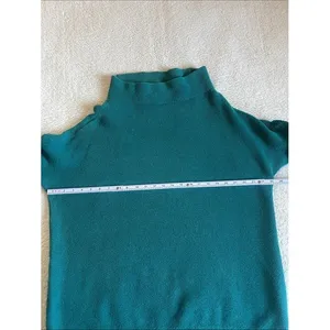Free People Ottoman Slouchy Tunic Sweater Size S Teal Oversized Mock Neck thumbnail 4