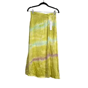 NWT Young Fabulous & Broke Savanna Yellow Satin Midi Skirt XS thumbnail 2