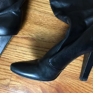 Jimmy Choo Black Knee-High Leather Boots thumbnail 2