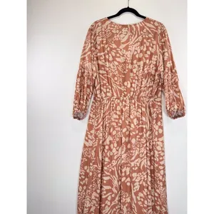 Petal & Pup Dress Brown Katerina Maxi V Neck Button Down Floral Boho Medium thumbnail 8