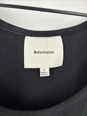 Reformation Black Tank Midi Dress with Cream Skirt small thumbnail 2