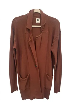 Free people Brown Cardigan Sweater thumbnail 1