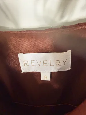 Revelry Brooke Terracotta Satin Maxi Dress Size 6 thumbnail 5