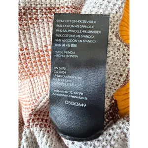 Urban Outfitters Womens M Orange Ombre Stripe Waffle Knit Mock Neck Sweater‎ thumbnail 3