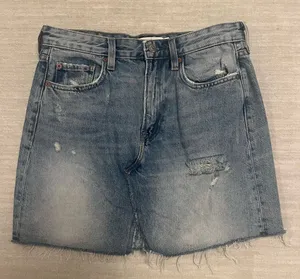 H&M Distressed Denim Skirt thumbnail 1