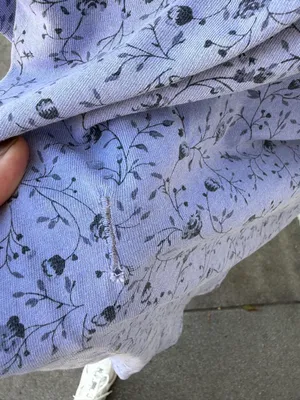 Vtg Blue floral print dress with pockets and denim trim sz XL- in fair condition #boho #cottagecore #summer #beach thumbnail 5