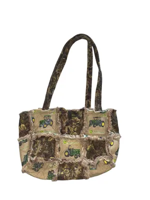 John Deere Quilted Rag Bag Camo Tractor Shoulder Purse Matching Wallet thumbnail 5