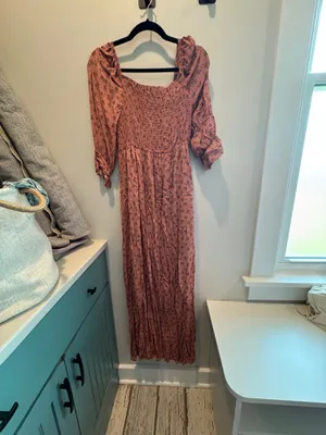 Pink Blush Maternity Dress Maxi thumbnail 2