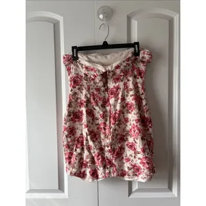 Altar’d State Pink Floral Strapless Mini Dress Size Large thumbnail 3