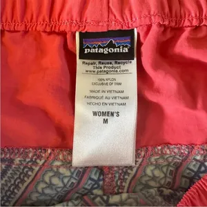 Patagonia‎ Pink and Blue Print Baggies Skirt M thumbnail 6