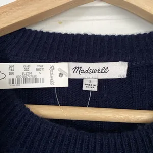 NWT Madewell Navy Ribbed Wool Blend Midi Sweater Dress Size Small thumbnail 6