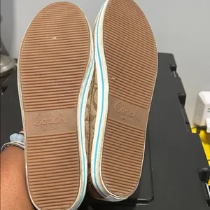 Coach Women's Brown and Teal Flats thumbnail 4