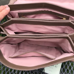 Kate Spade Brenton Madison Avenue Peach Court Tan Cross Body Purse thumbnail 6