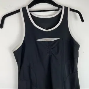 Athleta Black Smash Tennis Running Mini Dress Sz Small Athletic thumbnail 4