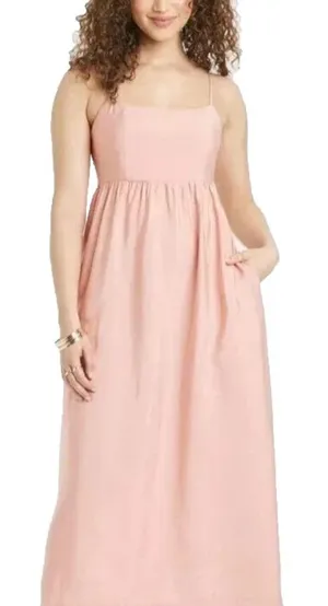 A New Day Pink Sleeveless Square Neck Maxi Sundress thumbnail 1