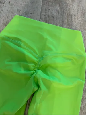 Neon Green Seamless Glute Defining Leggings thumbnail 5