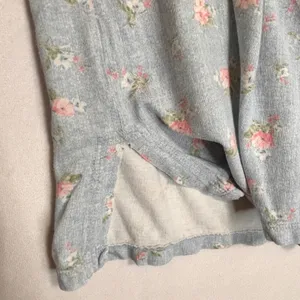 Lauren Ralph Lauren Sleep Top Womens S Blue Floral Short Sleeve Cotton Lounge thumbnail 7