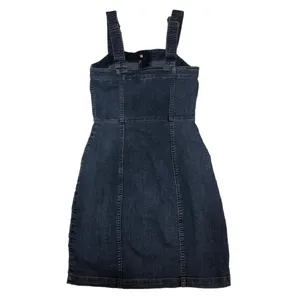 Denim Dress Size 0 H&M Divided Blue Button Front Pockets Stretch Adjustable thumbnail 2