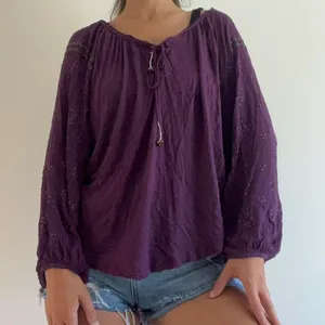 Free People Purple Boho top Embellished thumbnail 7