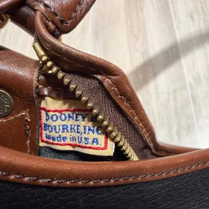 Vintage Dooney & Bourke All Weather Leather Hobo Bag Black‎ Brown Made in USA thumbnail 8